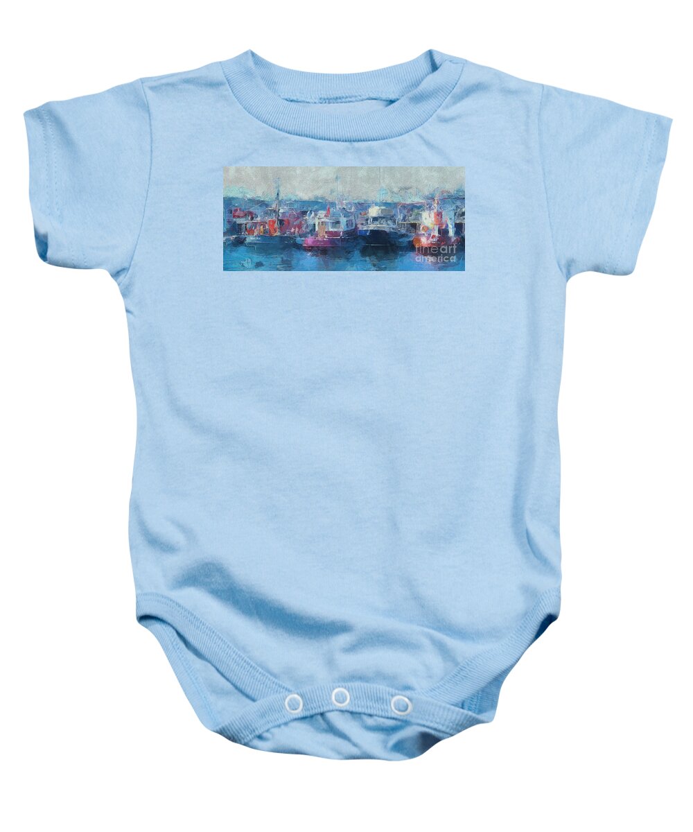 Tugs Baby Onesie featuring the photograph Tugs Together by Claire Bull