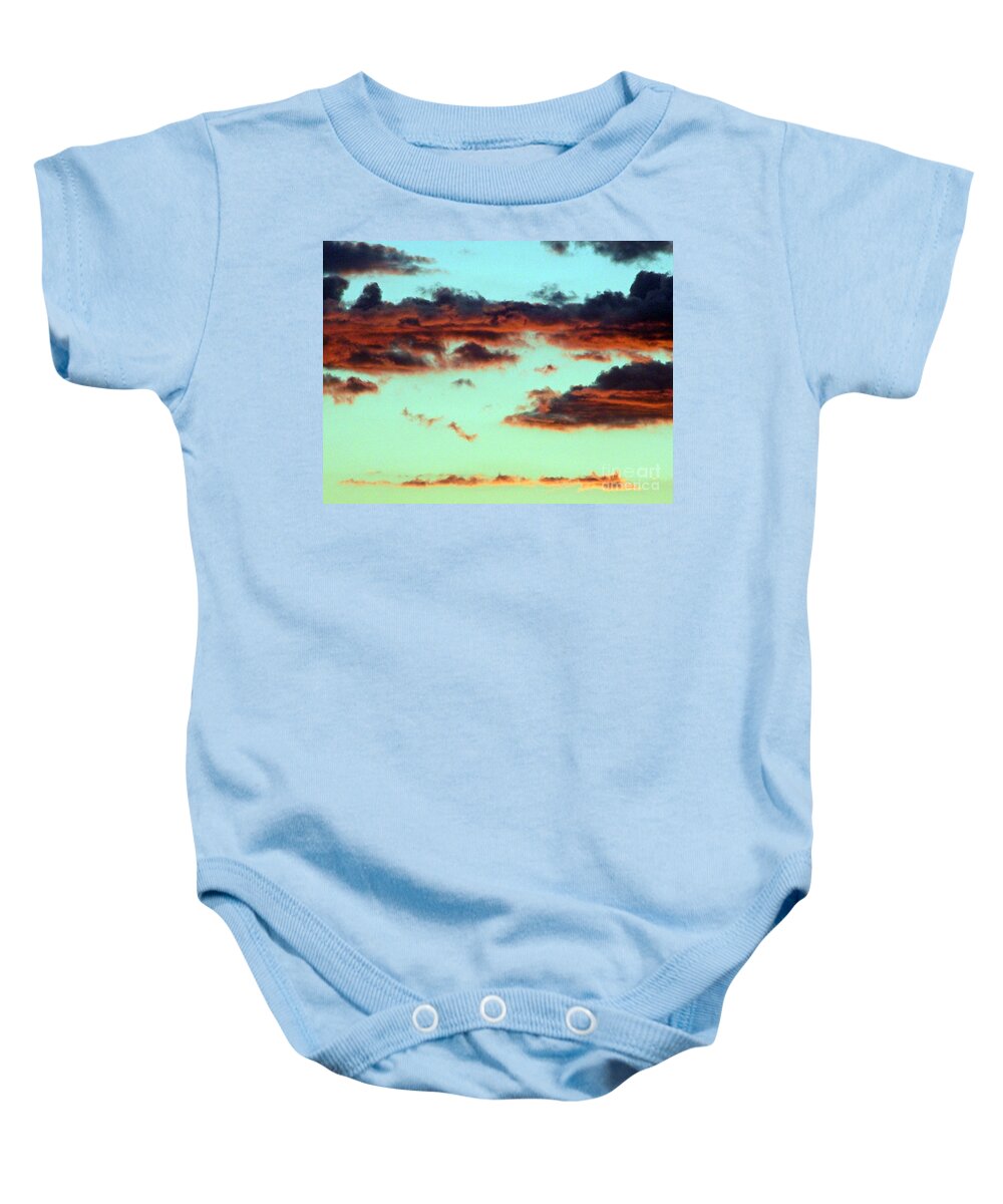 Skyscape Baby Onesie featuring the photograph Turquoise Trail by Brian Commerford