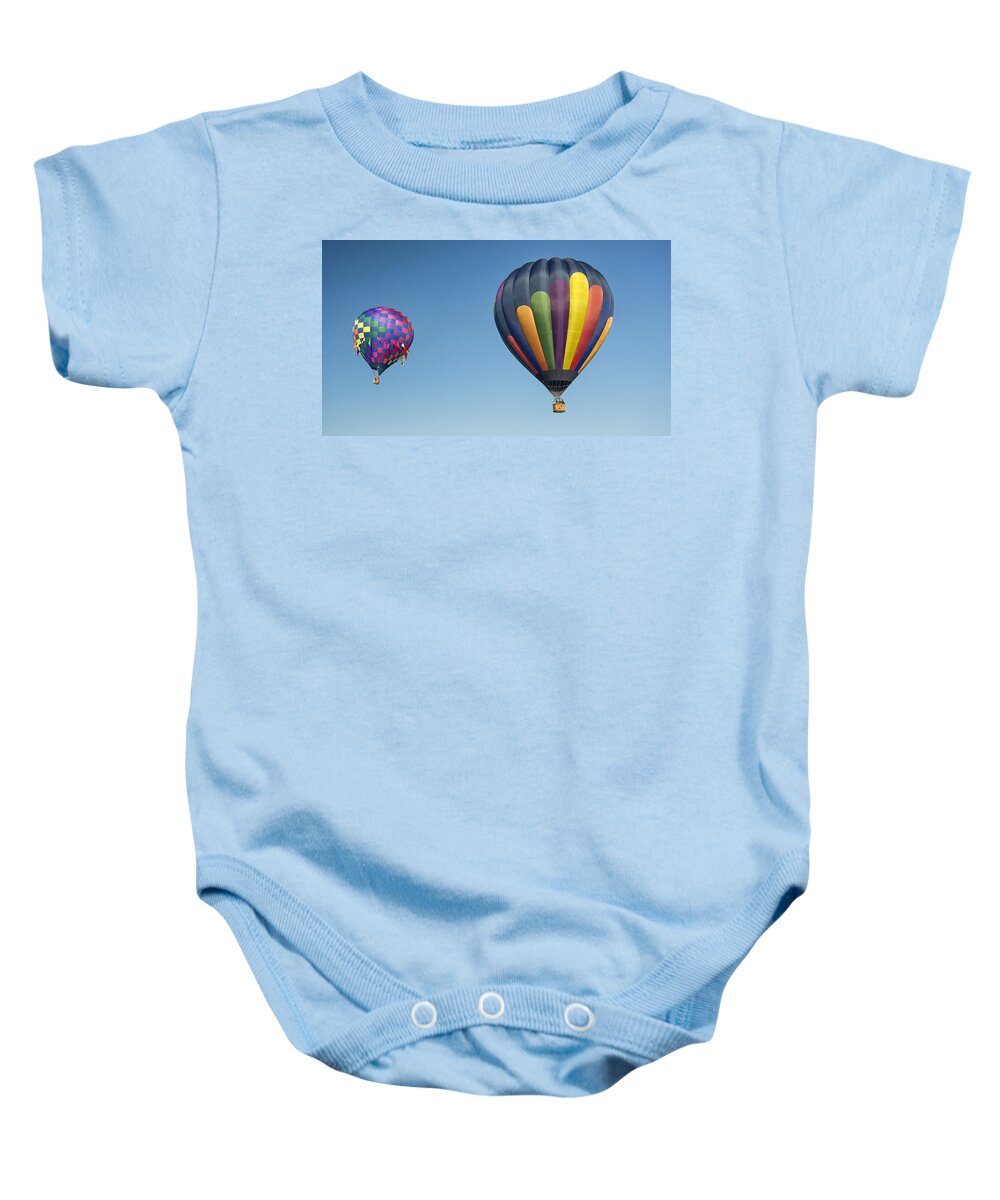 Balloon Baby Onesie featuring the photograph Up Up and Away by Robert Fawcett