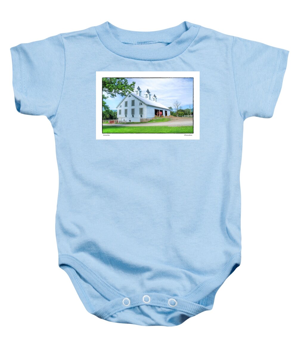 Victorian Baby Onesie featuring the photograph Victorian barn by R Thomas Berner