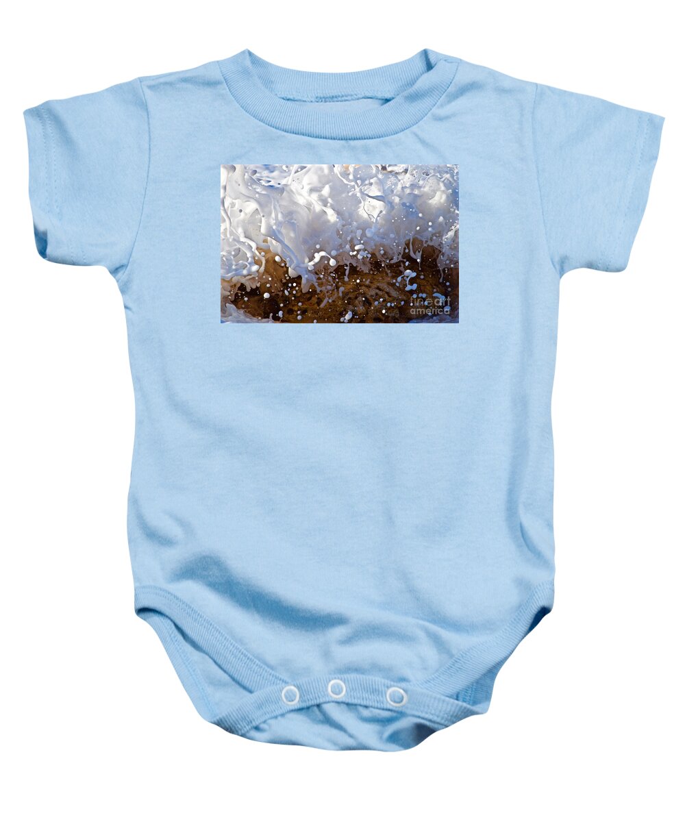 Wave Baby Onesie featuring the photograph Vivacity by Debra Banks