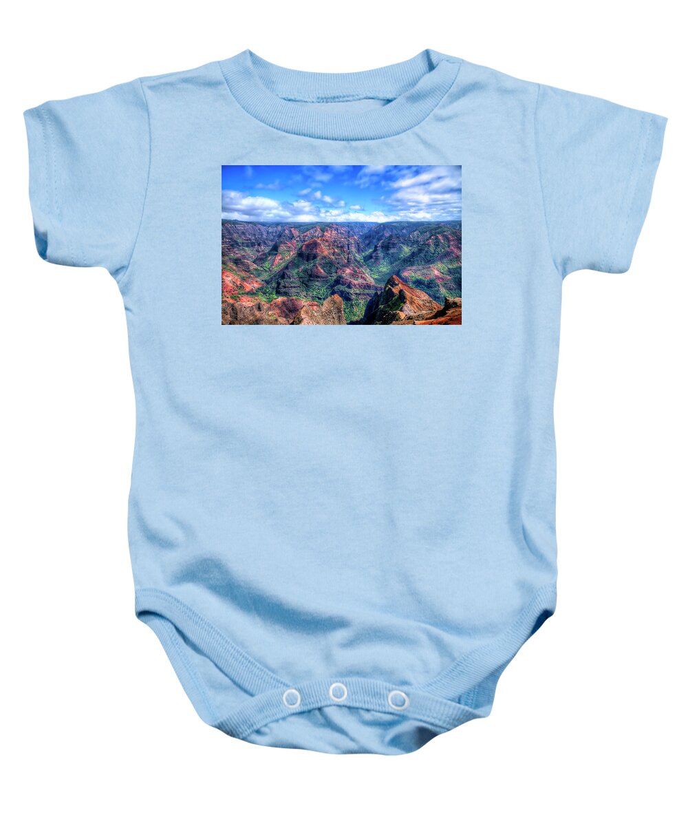 Granger Photography Baby Onesie featuring the photograph Waimea Canyon by Brad Granger