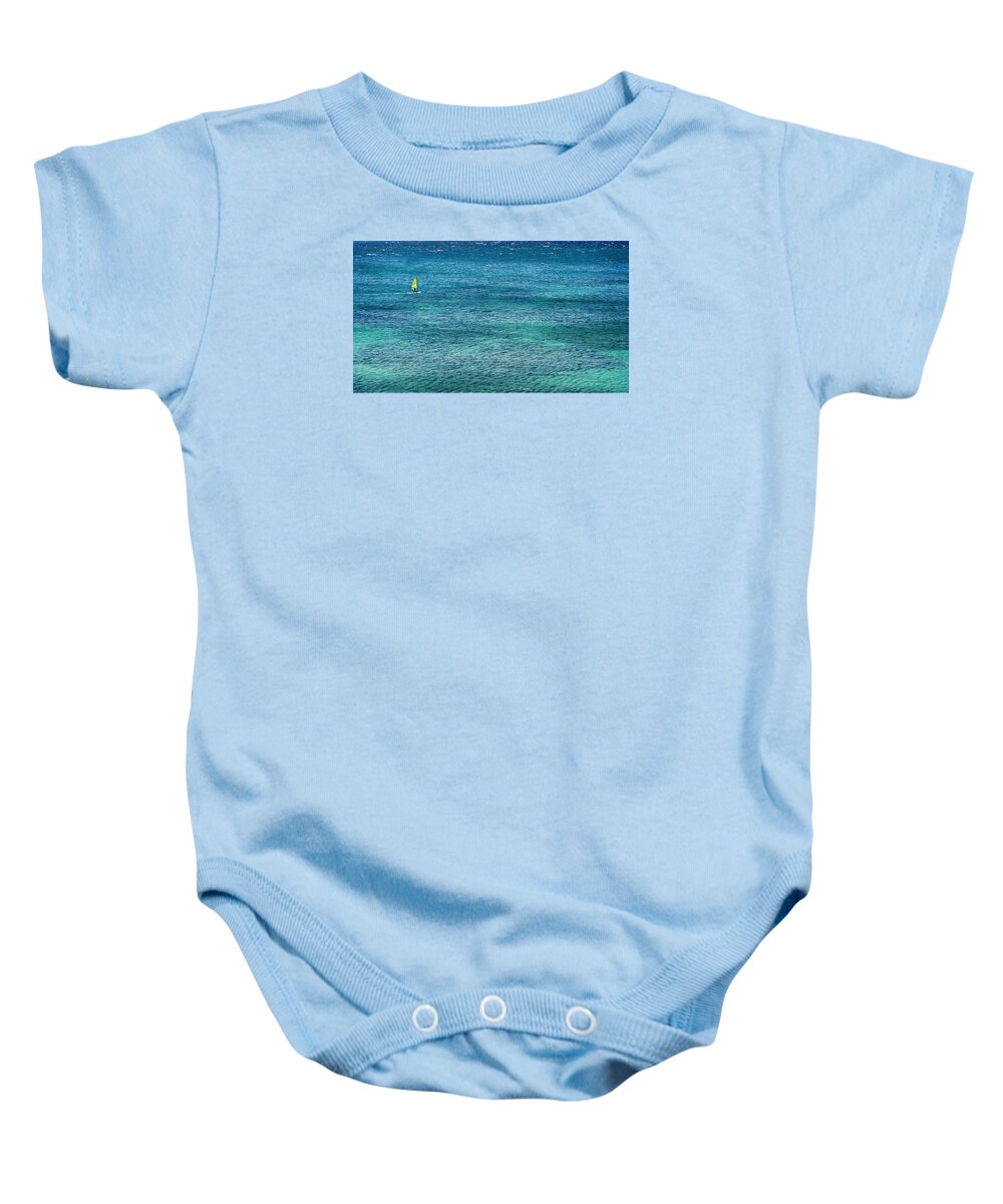 Sail Baby Onesie featuring the photograph Windsurfer by Jill Love