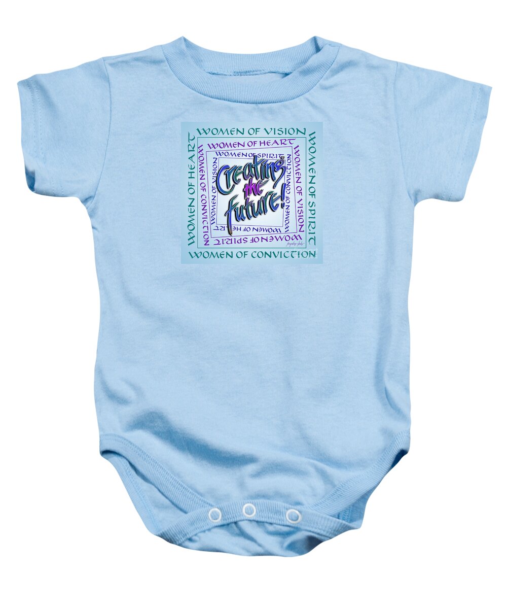 Women Baby Onesie featuring the digital art Women of Vision by Jacqueline Shuler