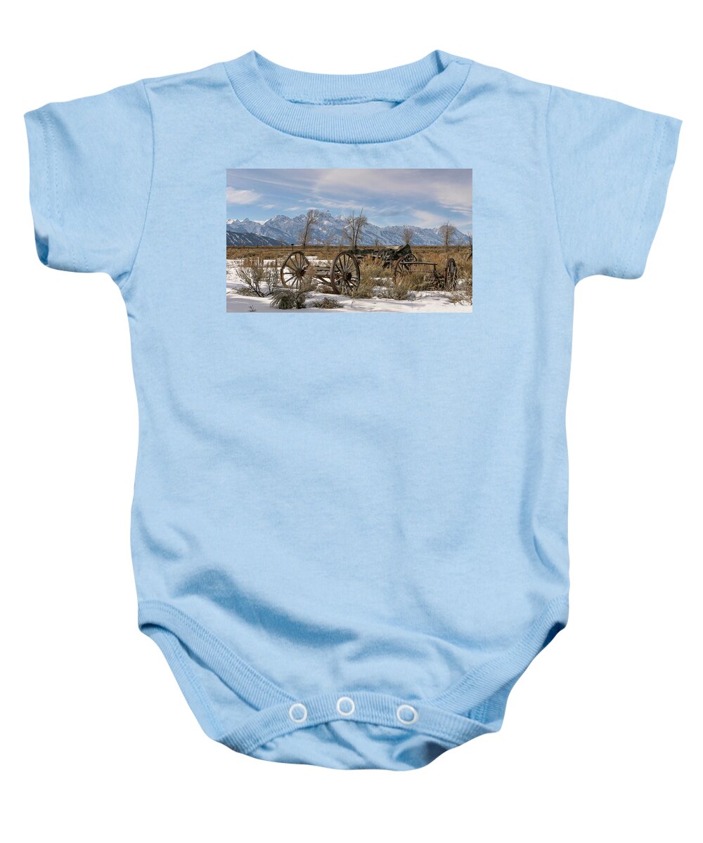 Grand Baby Onesie featuring the photograph Wwester Remnants by Ronnie And Frances Howard