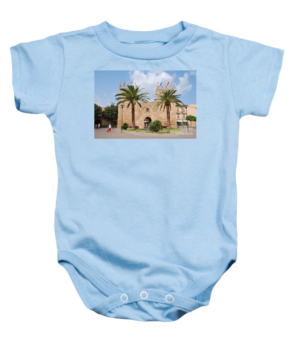 Alcudia Baby Onesie featuring the photograph Xara Gate in Alcudia on Majorca by David Fowler