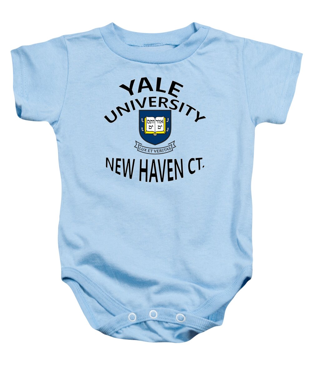 Yale University Baby Onesie featuring the digital art Yale University New Haven Connecticut by Movie Poster Prints