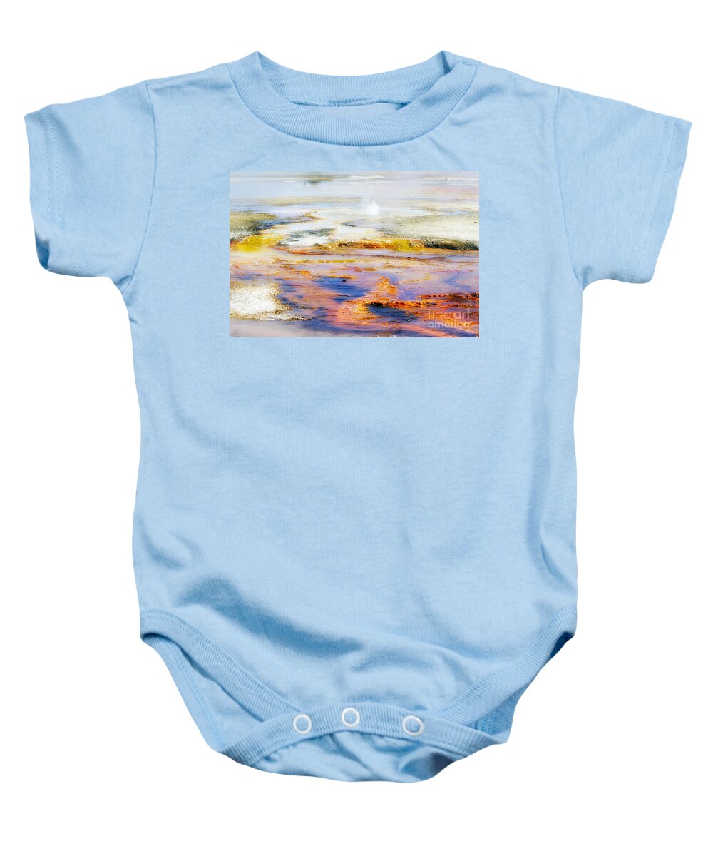 Colorful Baby Onesie featuring the photograph Yellowstone Abstract II by Teresa Zieba