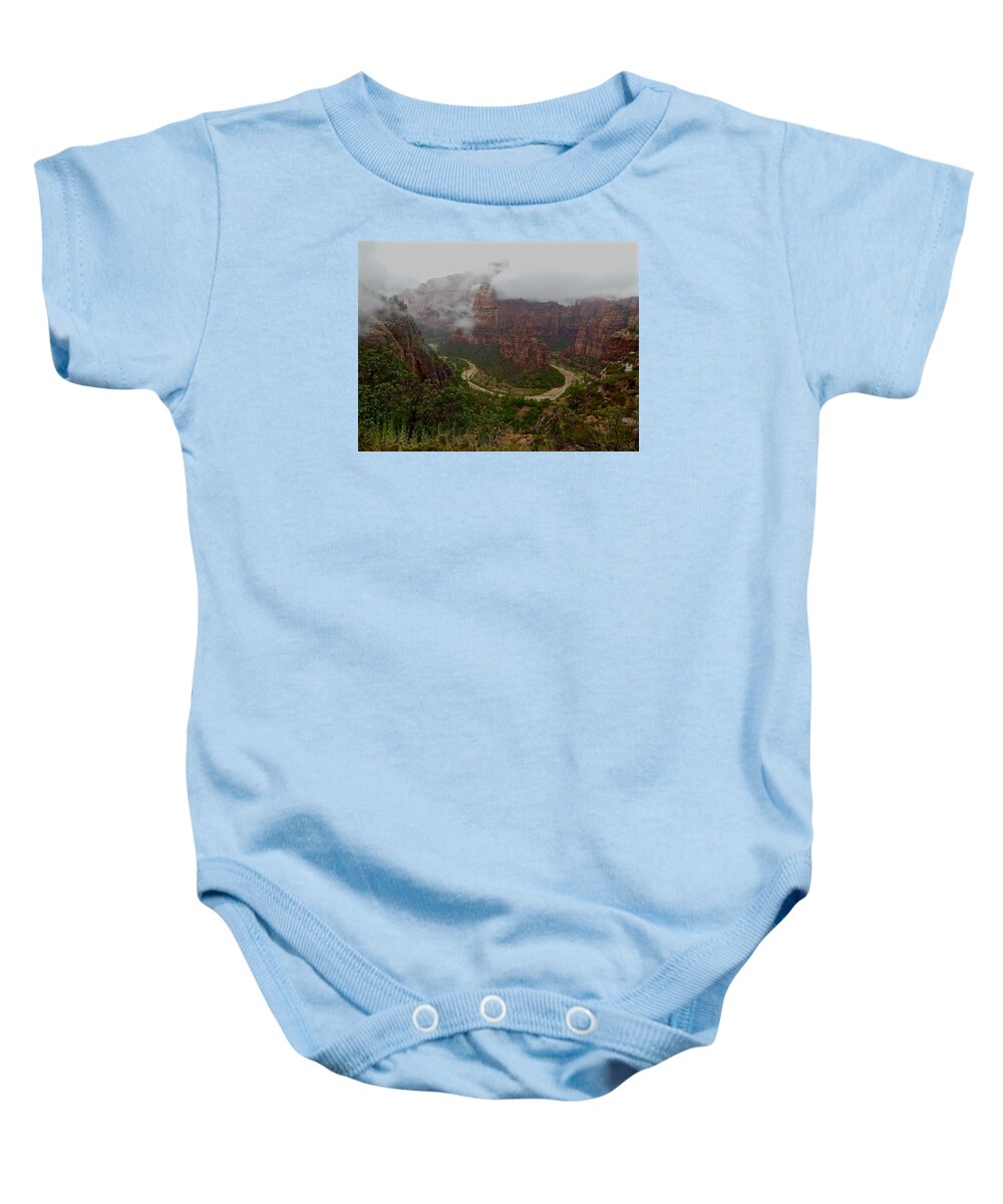 Photo Baby Onesie featuring the photograph Zion Canyon by Dan Miller