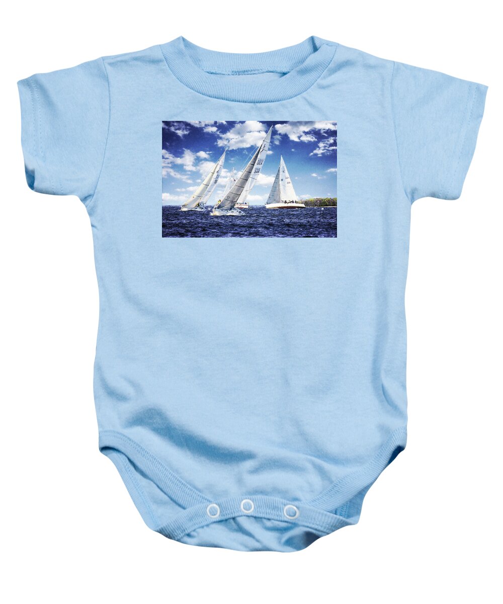 Color Baby Onesie featuring the photograph Day Sailing -2 #1 by Alan Hausenflock