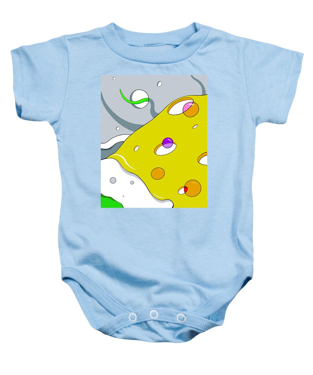 Conscious Bubbles Baby Onesie featuring the drawing Escaping the Void #1 by Craig Tilley