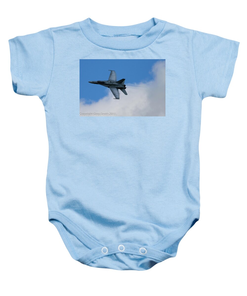 F18 Baby Onesie featuring the photograph F18 #1 by Greg Smith