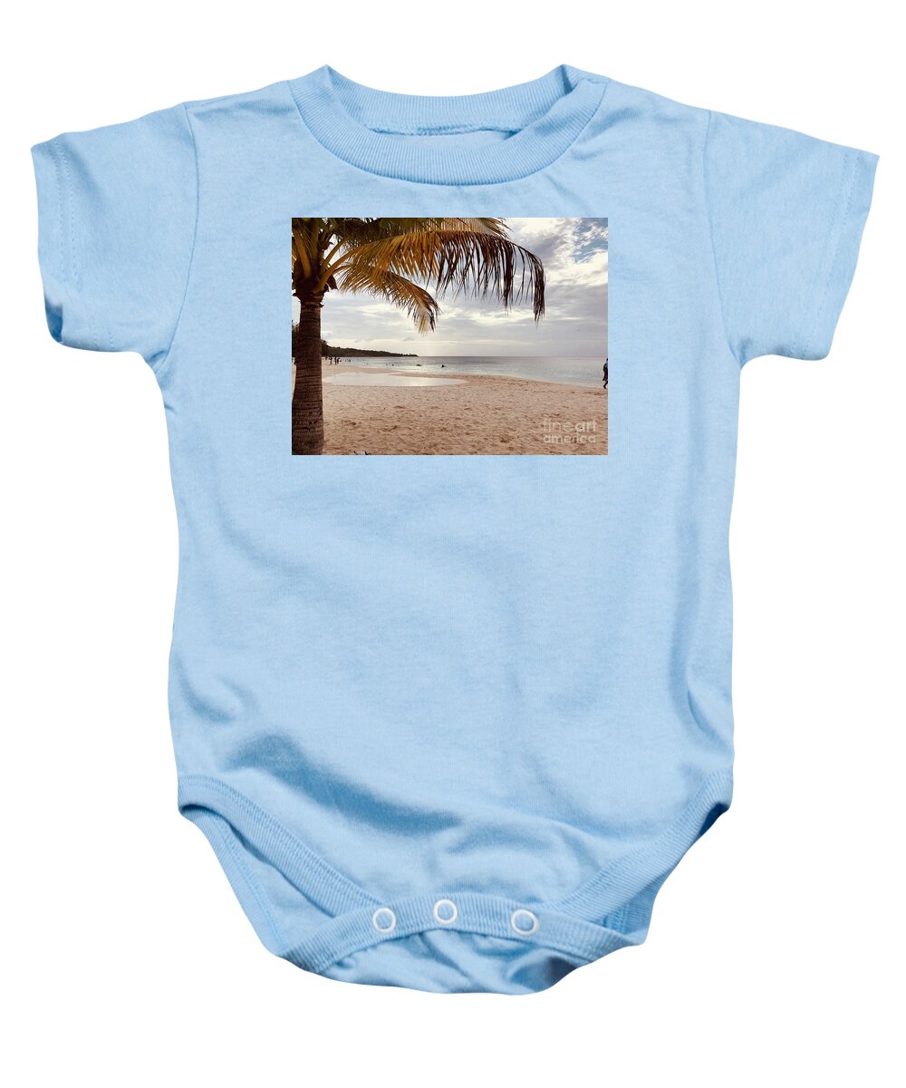 Grand Anse Beach Baby Onesie featuring the photograph Grand Anse Beach #1 by Laura Forde