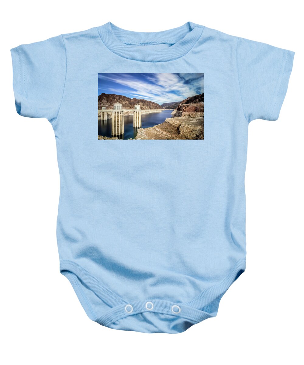 Hoover Baby Onesie featuring the photograph Wandering Around Hoover Dam On Lake Mead In Nevada And Arizona #17 by Alex Grichenko