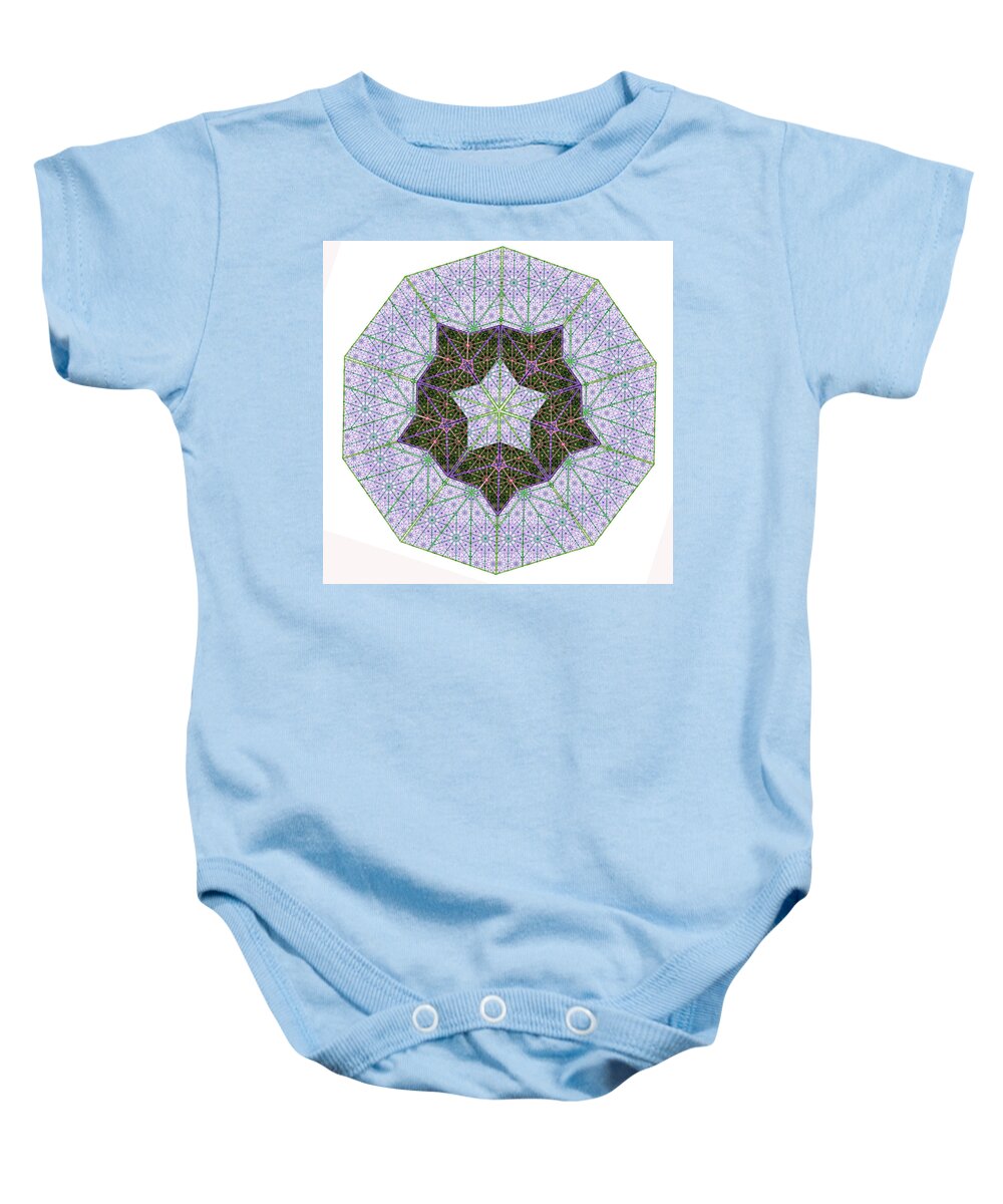 Five Sided Baby Onesie featuring the painting 5 Line 5 by Jeremy Robinson
