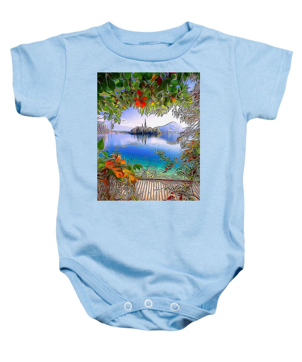 Draw Baby Onesie featuring the digital art 81 of 100 SPECIAL DISCOUNT by Nenad Vasic