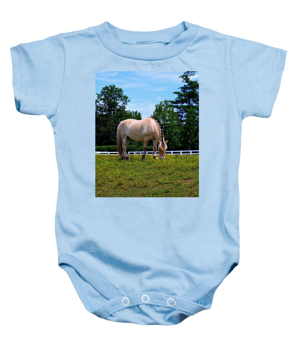 A Foraging Fjord Baby Onesie featuring the photograph A Foraging Fjord by Mike McBrayer