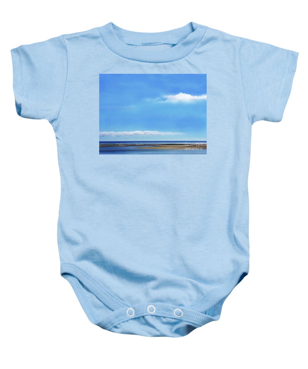 Abstract Baby Onesie featuring the photograph A Perfect Beach Day by Sharon Williams Eng
