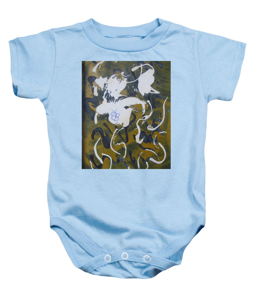 Browns Baby Onesie featuring the drawing Abstract Human Figure by AJ Brown