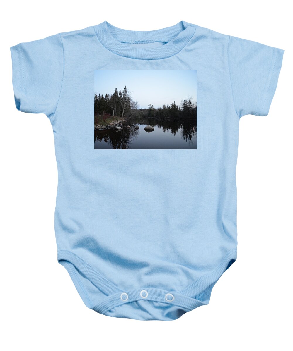 Serene Sunset Baby Onesie featuring the photograph Afternoon across the Water by Maggy Marsh