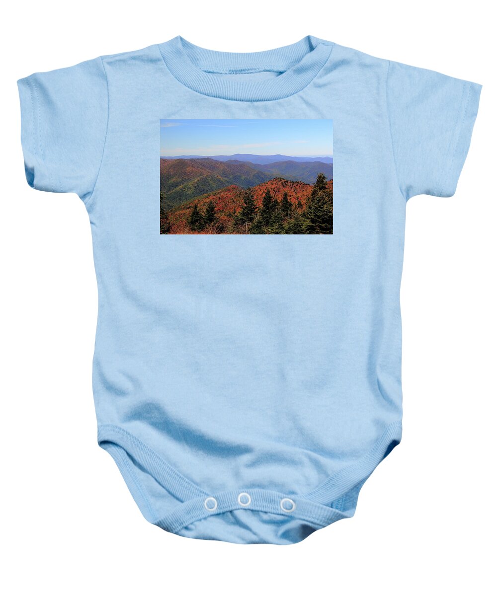 Autumn Baby Onesie featuring the photograph Autumn Coming by Allen Nice-Webb