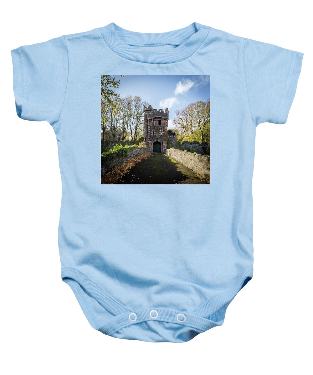 Barbican Baby Onesie featuring the photograph Barbican Gate by Nigel R Bell