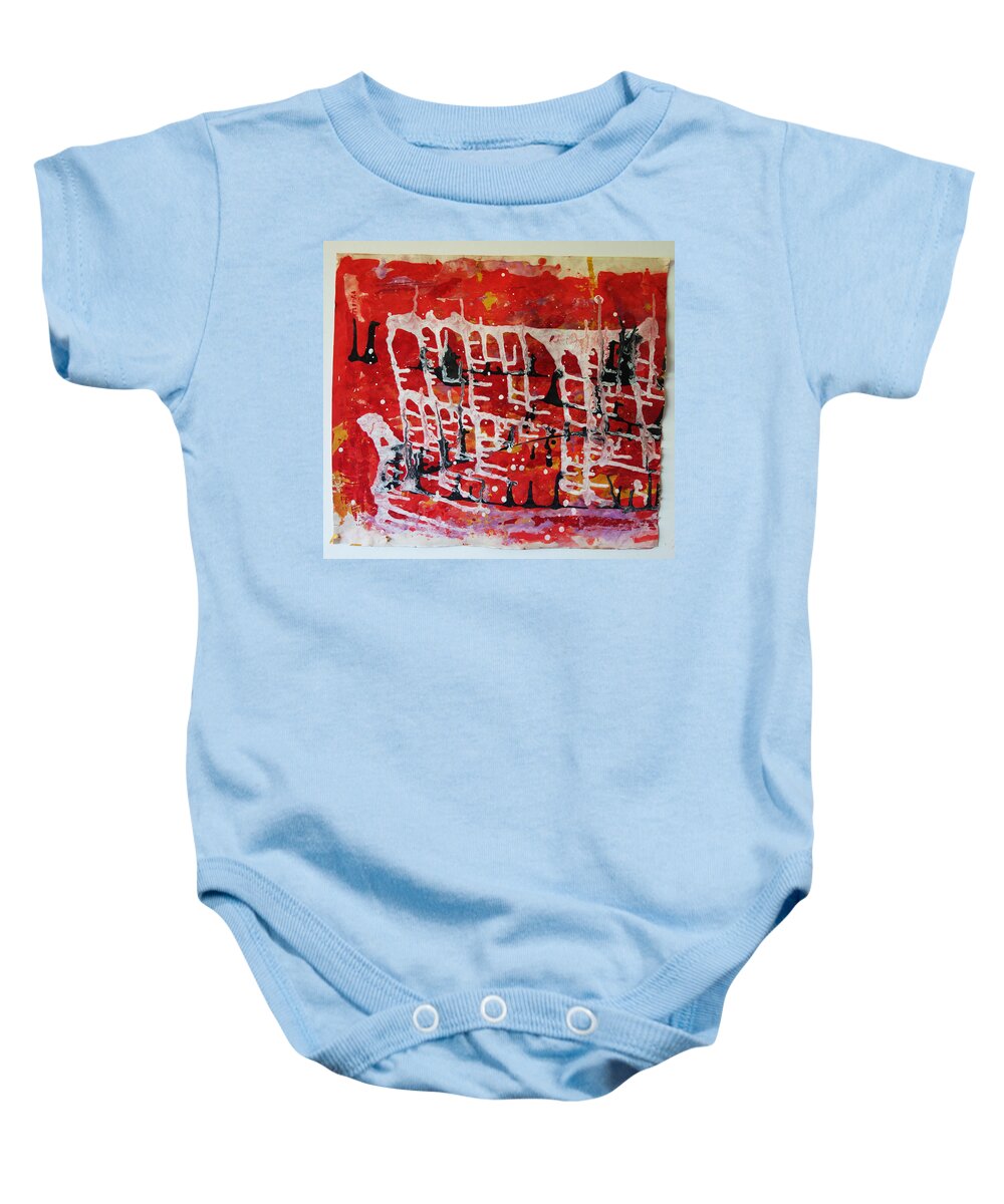  Baby Onesie featuring the painting Caos 07 by Giuseppe Monti
