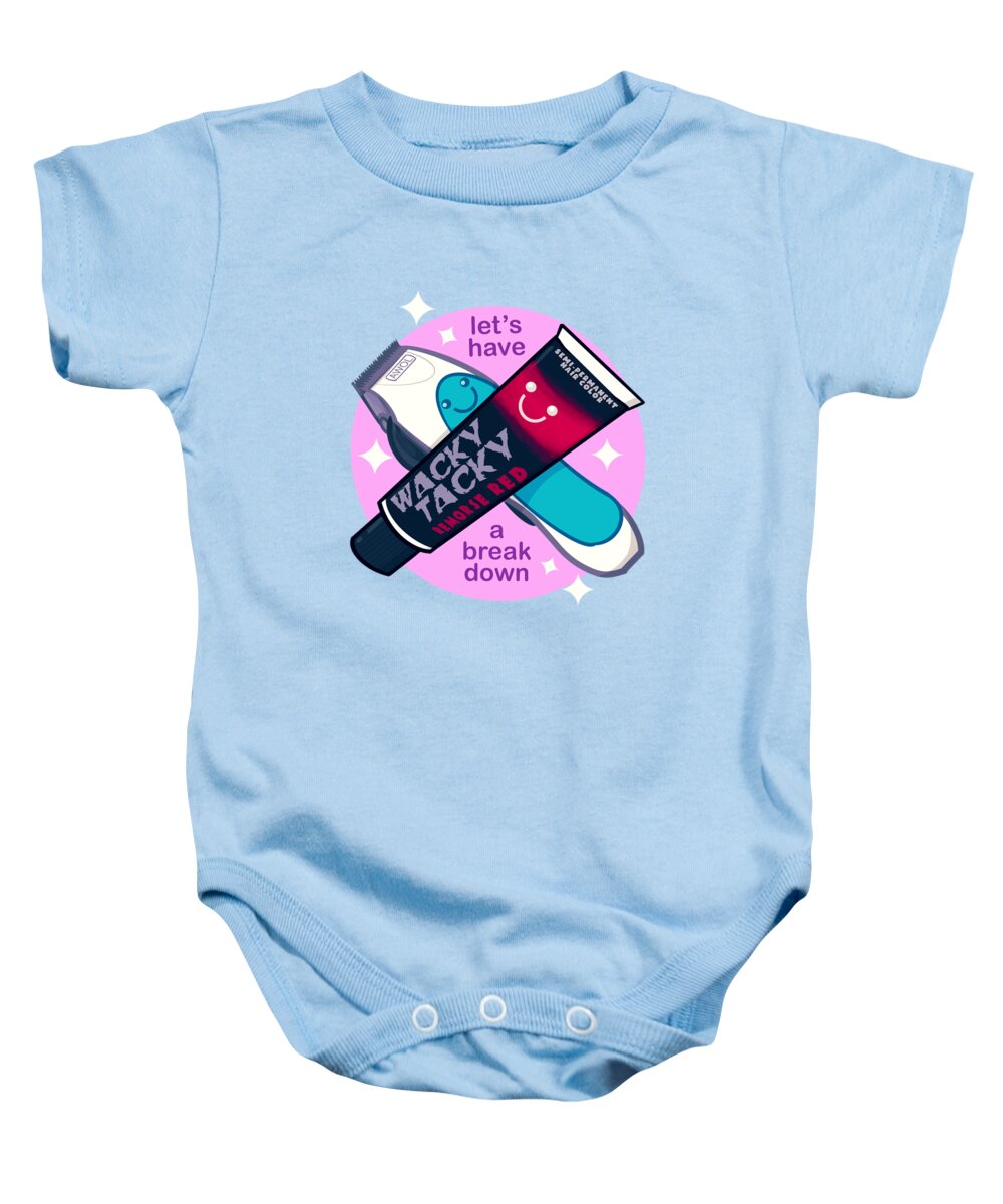 Mental Health Baby Onesie featuring the drawing Color and Clippers by Ludwig Van Bacon