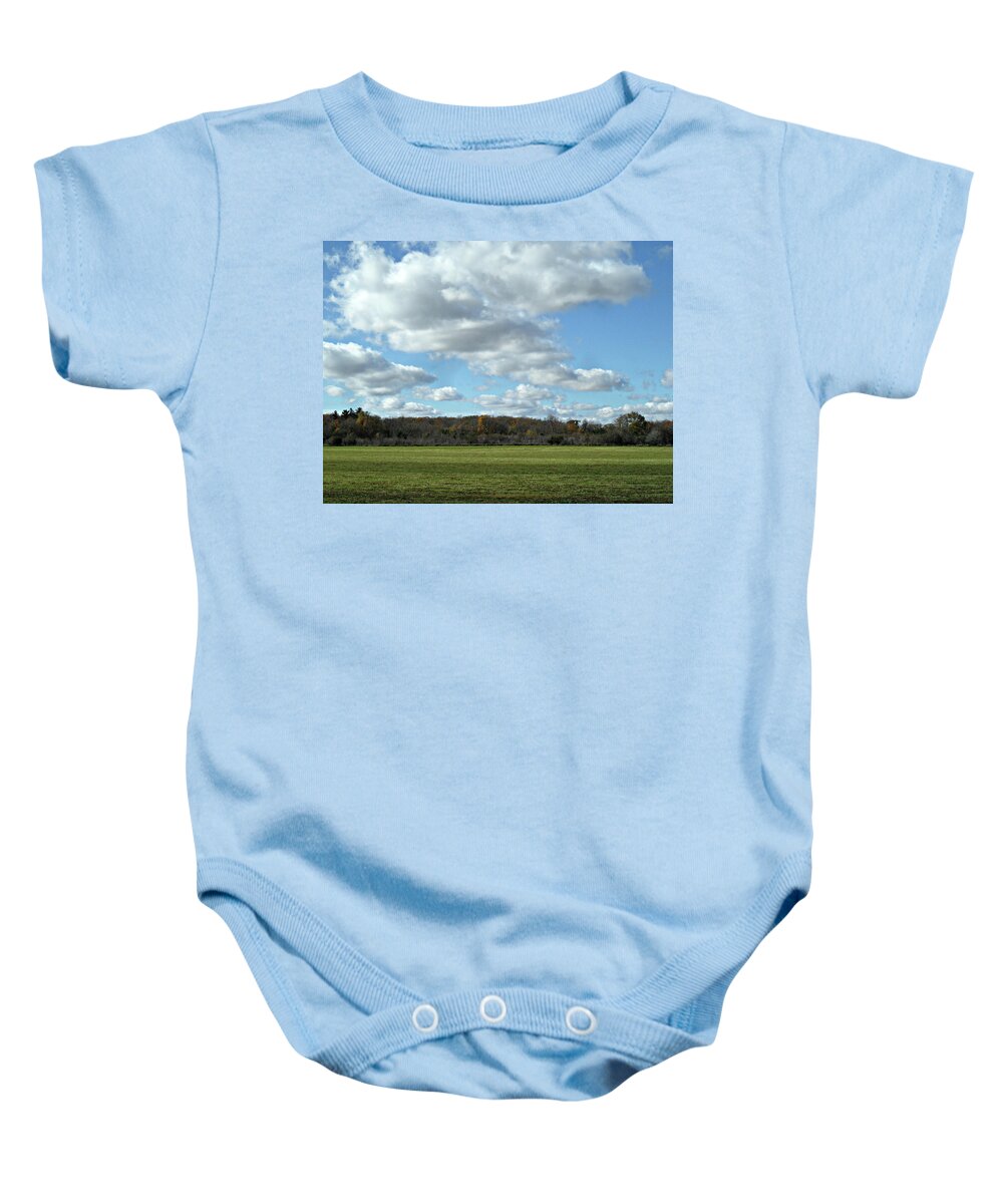 Country Autumn Curves Baby Onesie featuring the photograph Country Autumn Curves 6 by Cyryn Fyrcyd