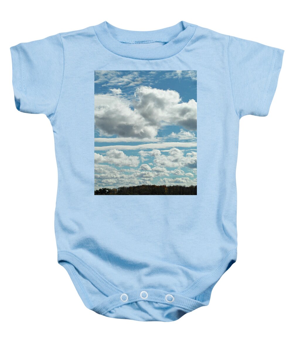 Country Autumn Curves Baby Onesie featuring the photograph Country Autumn Curves by Cyryn Fyrcyd