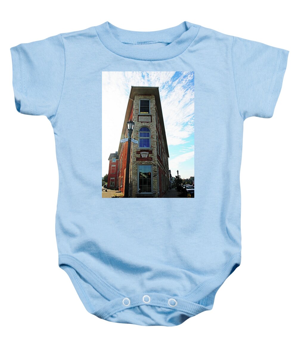 Flat Iron Baby Onesie featuring the photograph Dalby House by Debbie Oppermann