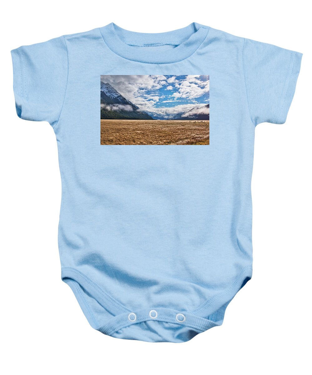 New Zealand Baby Onesie featuring the photograph Eglinton Valley - New Zealand by Steven Ralser