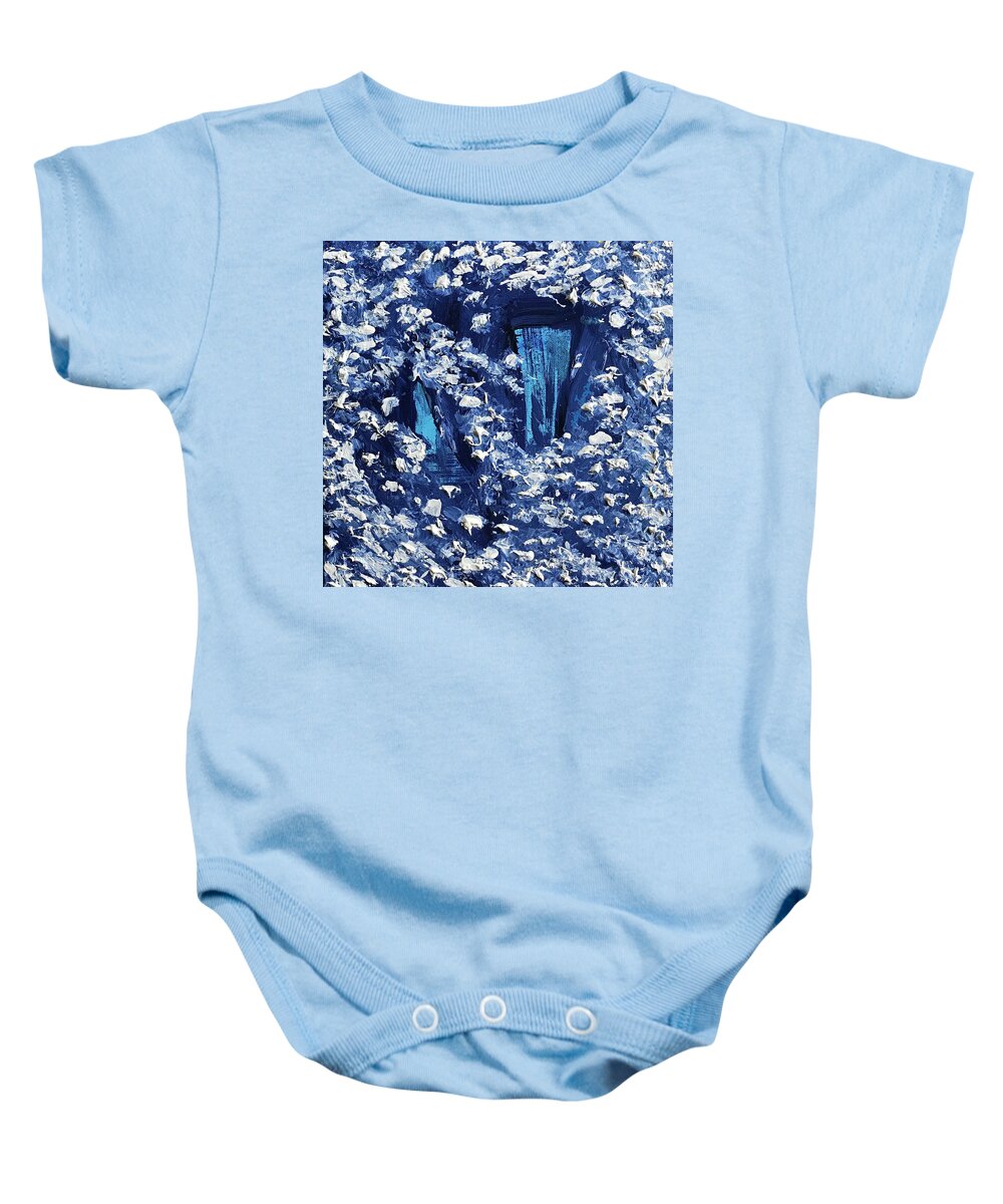 Sky Galaxies Vortex Inside Discovery Baby Onesie featuring the painting Entre Vues by Medge Jaspan