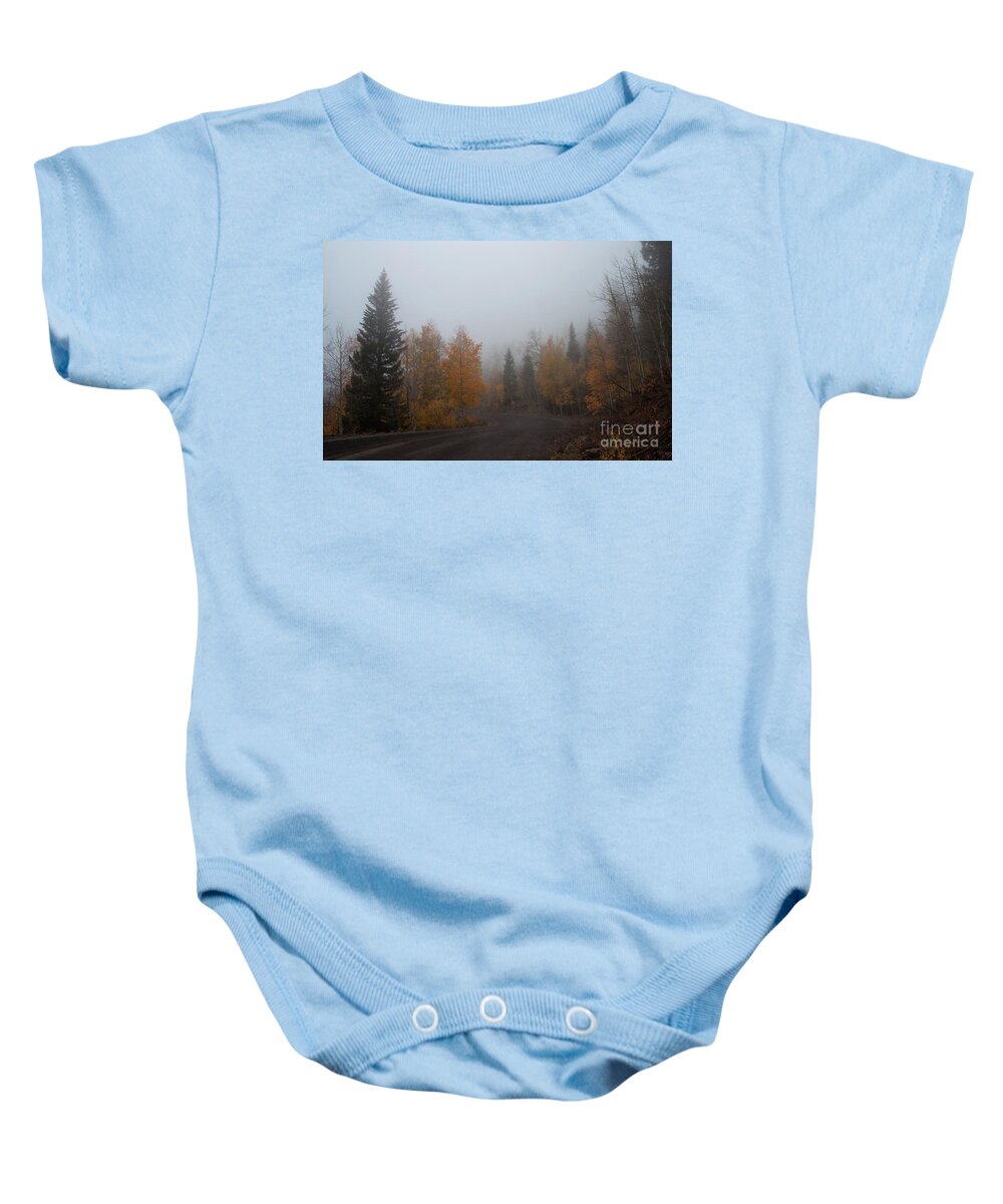 Grand Mesa Baby Onesie featuring the photograph Fairy Mists by Julia McHugh