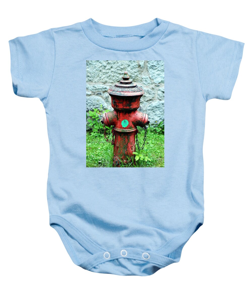 Hydrant Baby Onesie featuring the photograph Hydrant by Thomas Schroeder