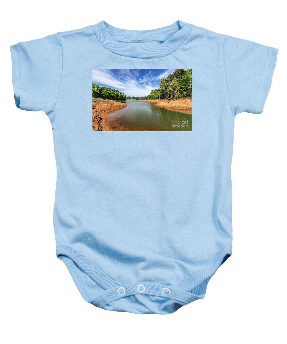Lake-hartwell Baby Onesie featuring the photograph Drought-stricken Lake Hartwell #2 by Bernd Laeschke