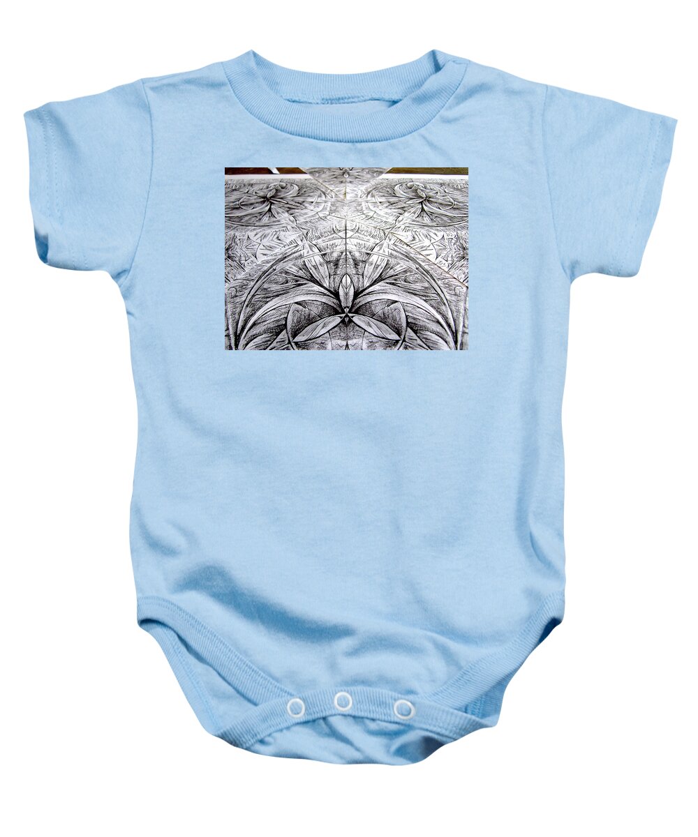 Triangle Baby Onesie featuring the painting Launch Pad by Jeremy Robinson
