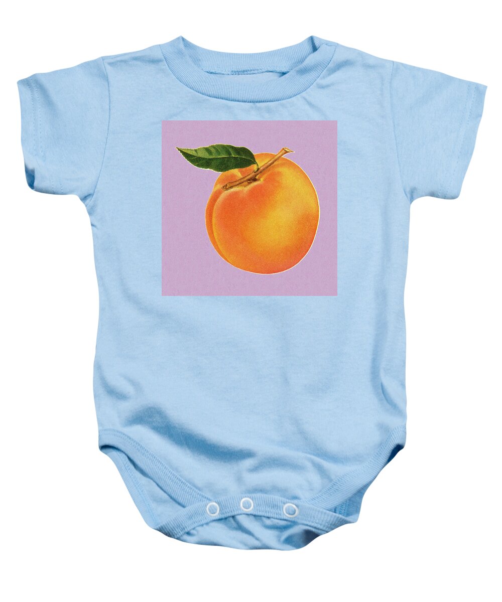 Campy Baby Onesie featuring the drawing Peach by CSA Images