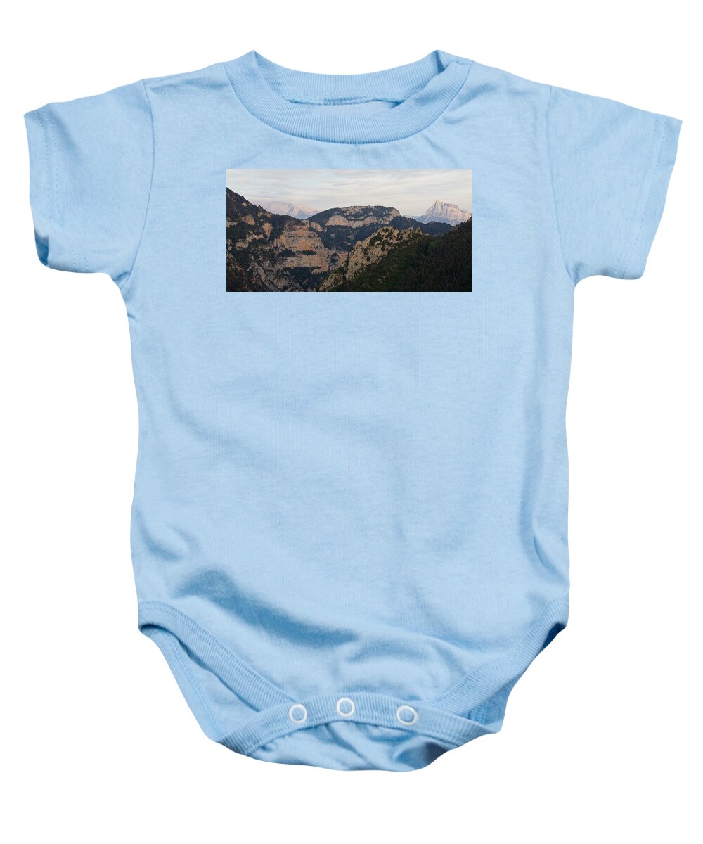 Pena Montanesa Baby Onesie featuring the photograph Pena Montanesa by Stephen Taylor