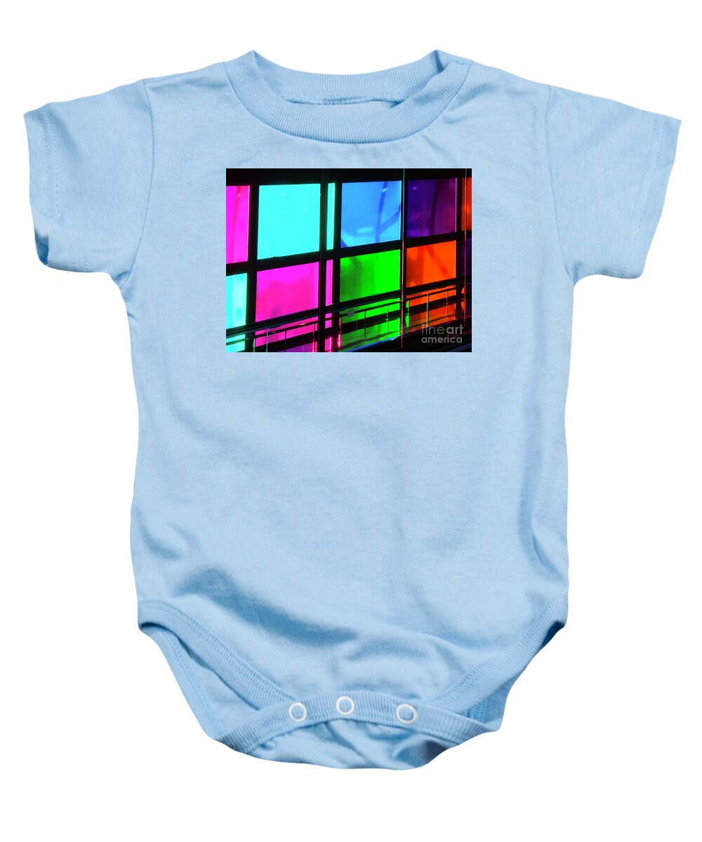 Abstract Baby Onesie featuring the photograph Polychrome Passageway by Rick Locke - Out of the Corner of My Eye