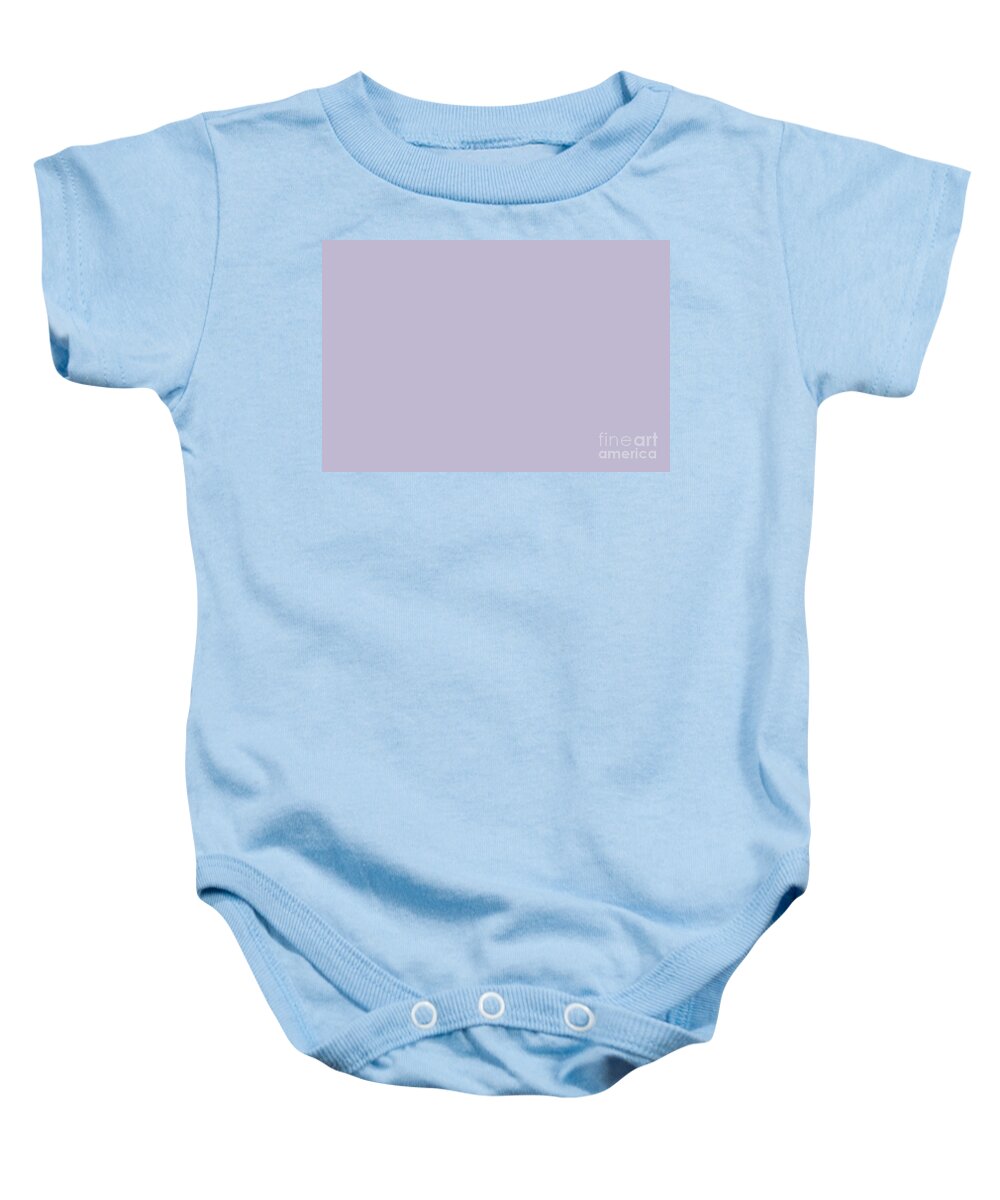 Lavender Baby Onesie featuring the digital art PPG Glidden Trending Colors of 2019 Wild Lilac Pastel Purple PPG1175-4 Solid Color by PIPA Fine Art - Simply Solid