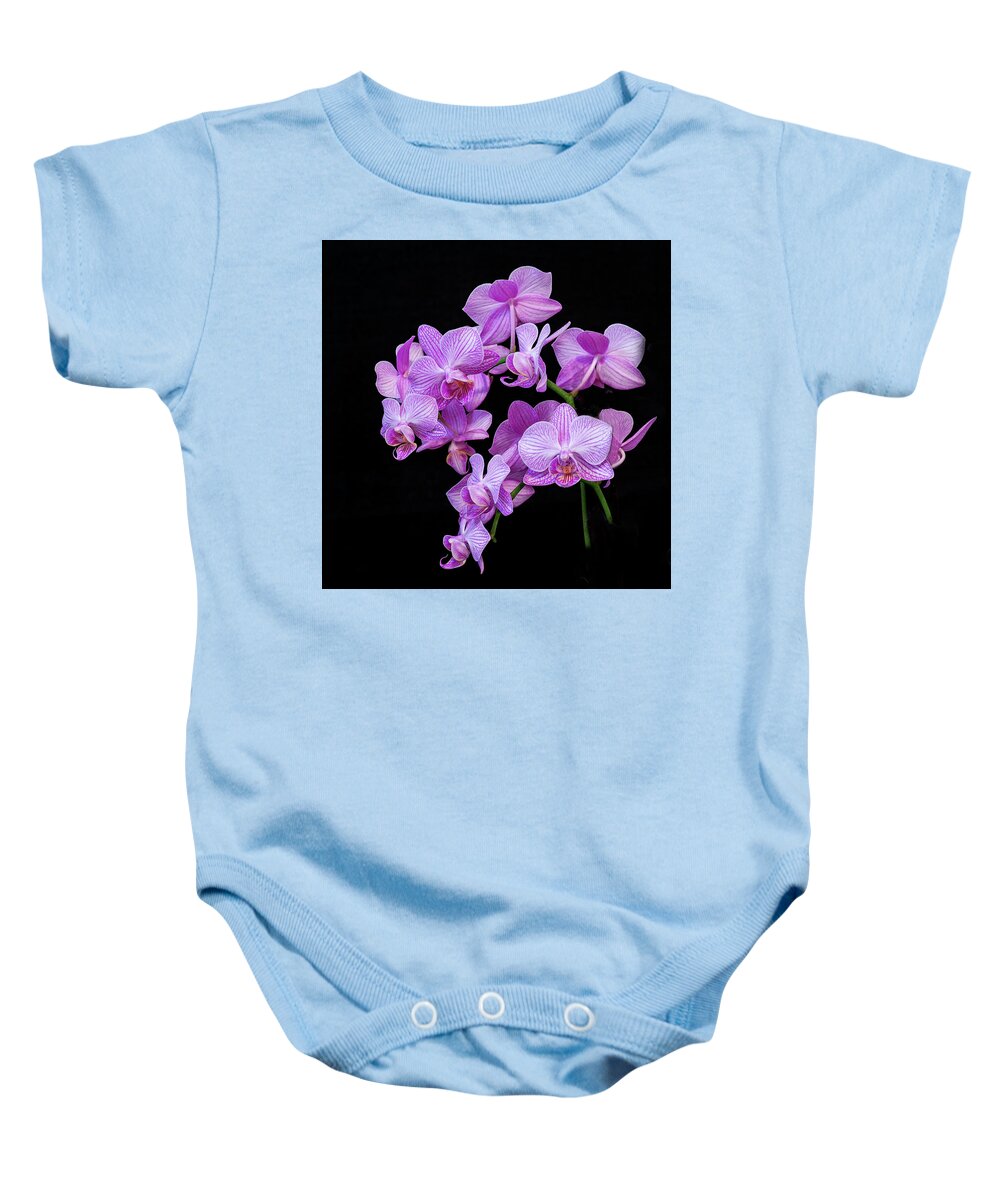 Flora Baby Onesie featuring the photograph Purple Orchid #3A by Thomas Whitehurst