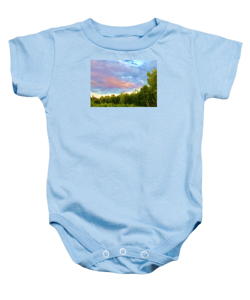 Sunset Baby Onesie featuring the photograph Racing the Sunset by Tom Johnson