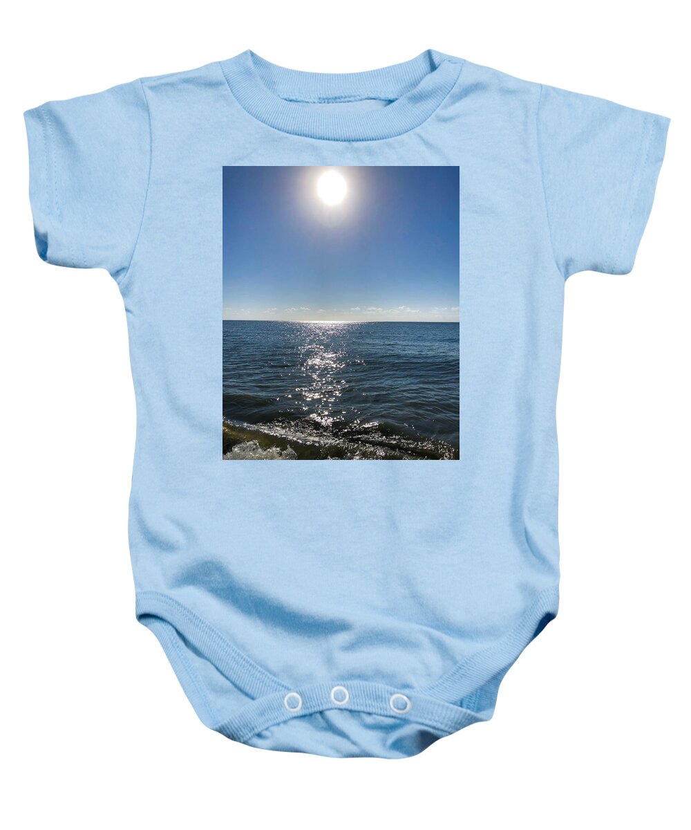 Reflection Baby Onesie featuring the photograph Reflective Sunrise Over the Atlantic by Dennis Schmidt