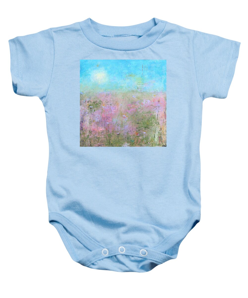 Acrylic Baby Onesie featuring the painting Romantic Hideaway by Brenda O'Quin