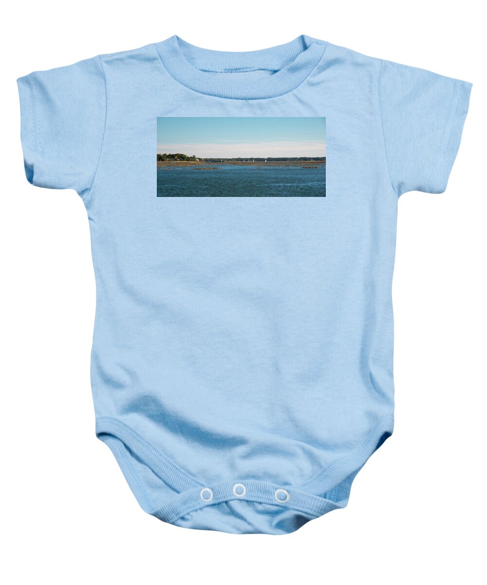 Sailing Baby Onesie featuring the photograph Sailing Off Windmill Harbor by Dennis Schmidt
