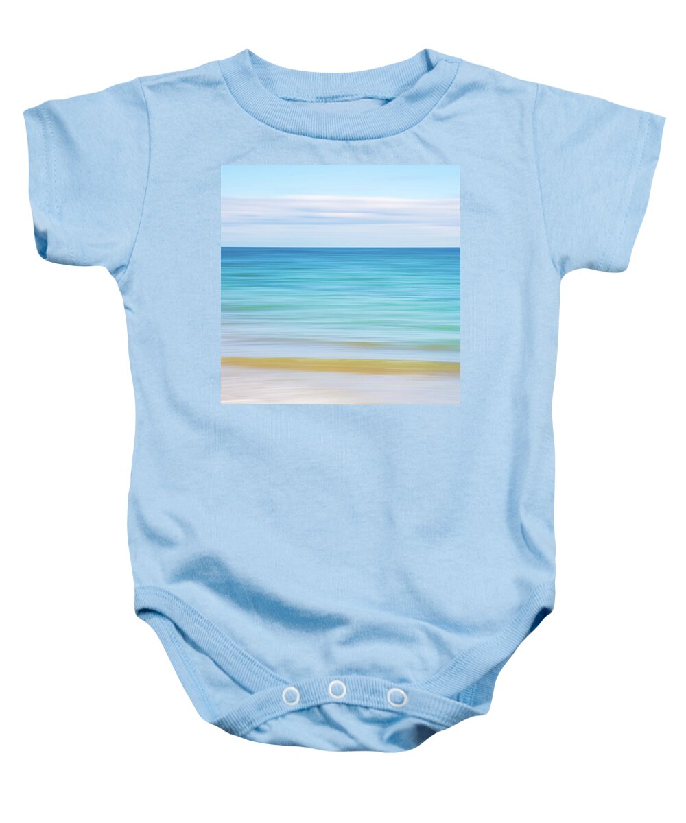 Scituate Baby Onesie featuring the photograph Sand Hills Beach by Ann-Marie Rollo