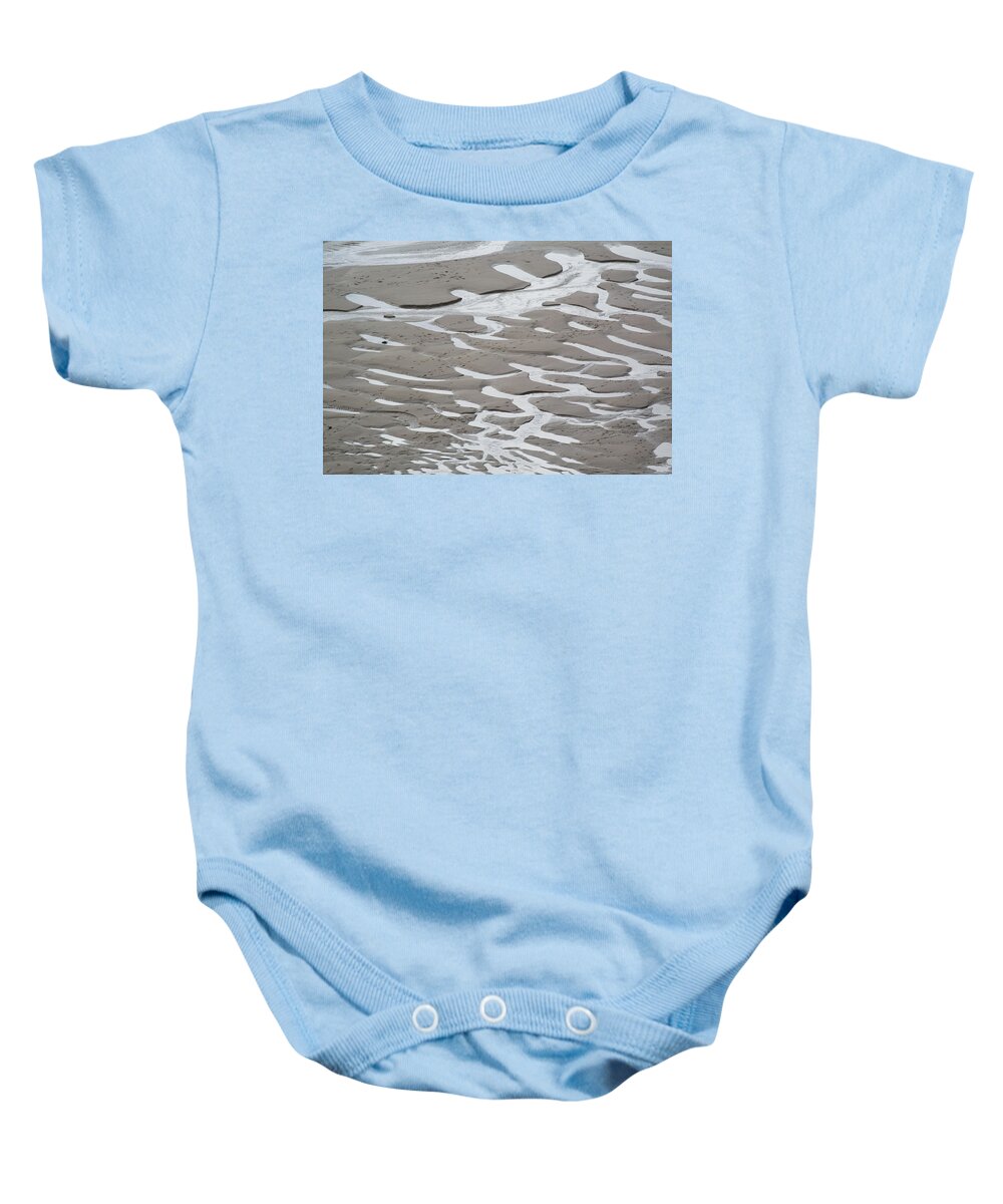 Sand Baby Onesie featuring the photograph Sand Patterns by Mark Hunter