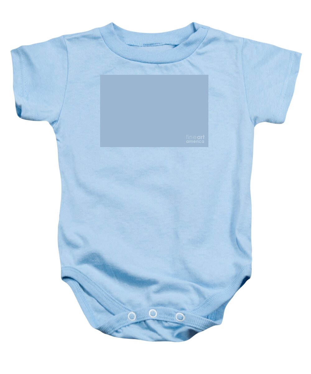 Pastel Baby Onesie featuring the digital art Sherwin Williams Trending Colors of 2019 Celestial Pastel Blue SW 6808 Solid Color by PIPA Fine Art - Simply Solid