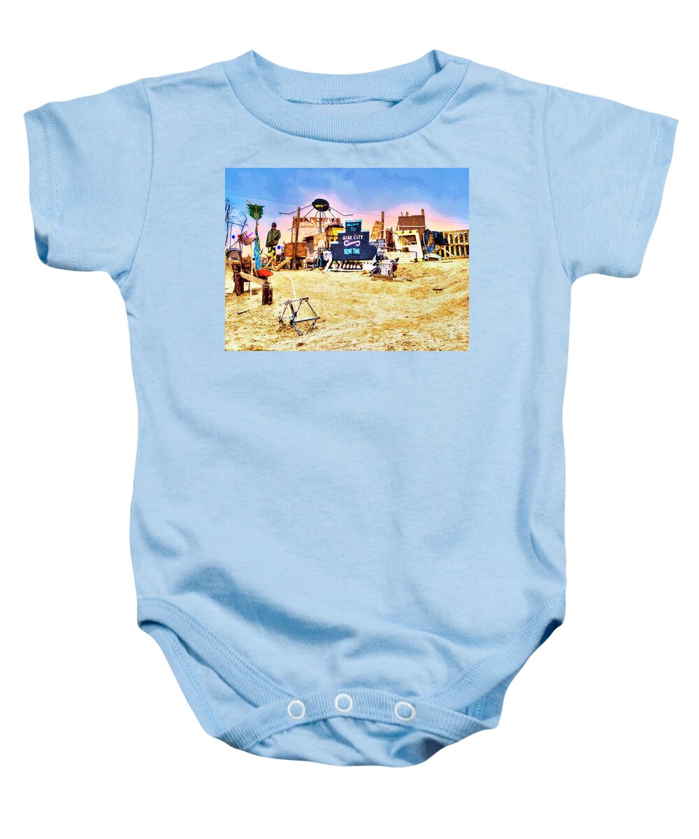 Think Tank Baby Onesie featuring the photograph Slab City Think Tank by Dominic Piperata